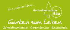 Banner der Firma Gartenbaumschule Hau, Partner des SSV Walberberg 1930 e.V.
