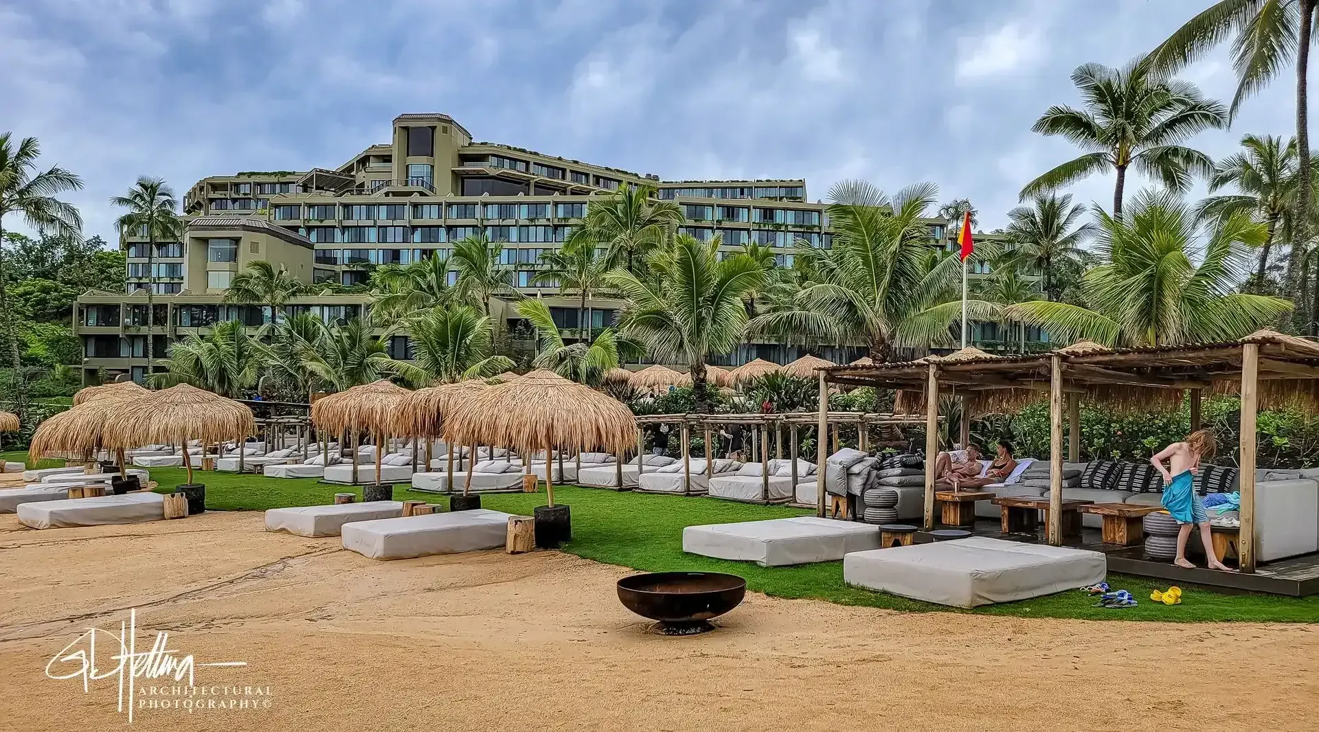 One Hotel Hanalei Bay in Princeville, Hawaii, luxury beachfront resort with tropical landscape.