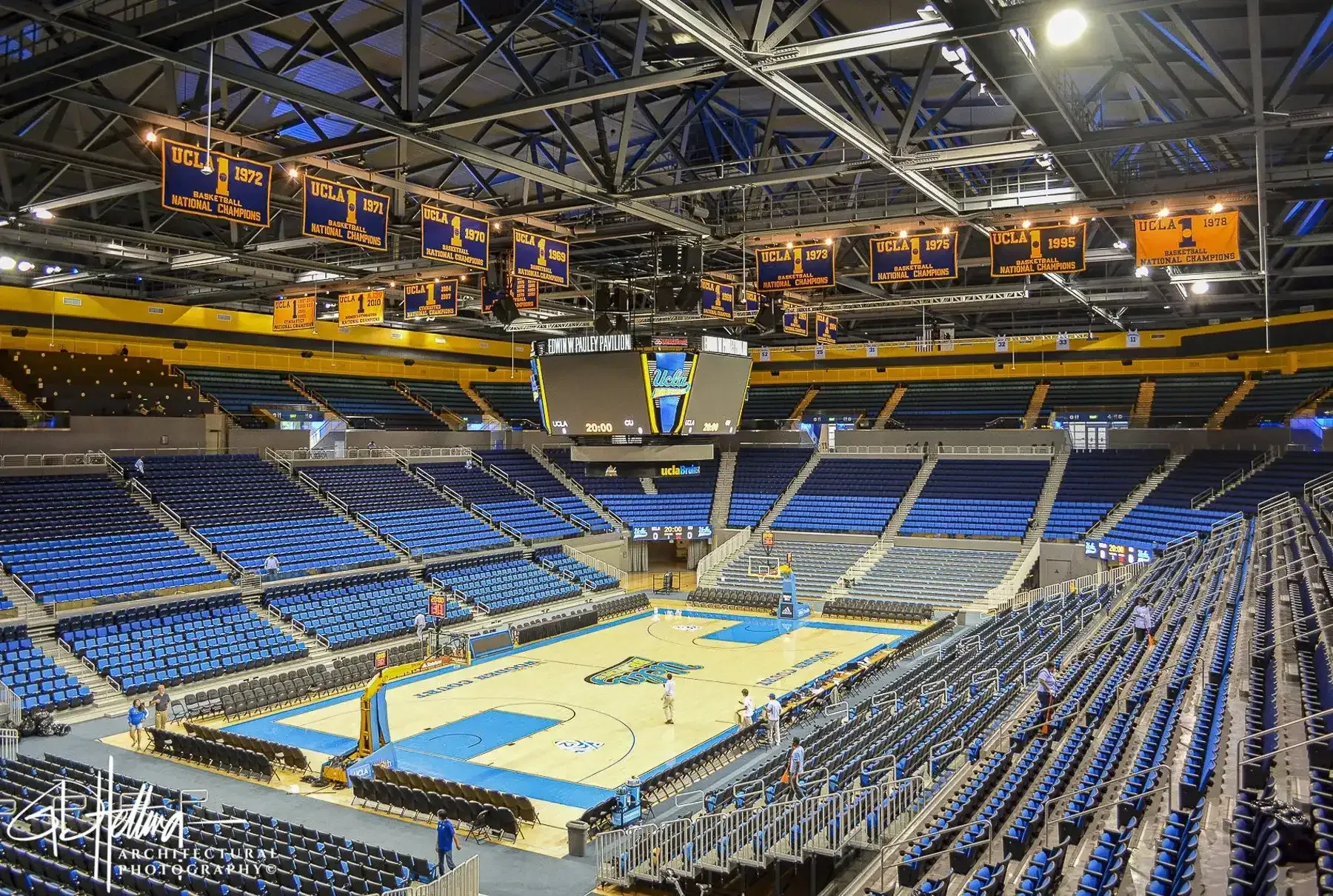 UCLA Pauley Pavilion interior sports arena architectural design Los Angeles CA