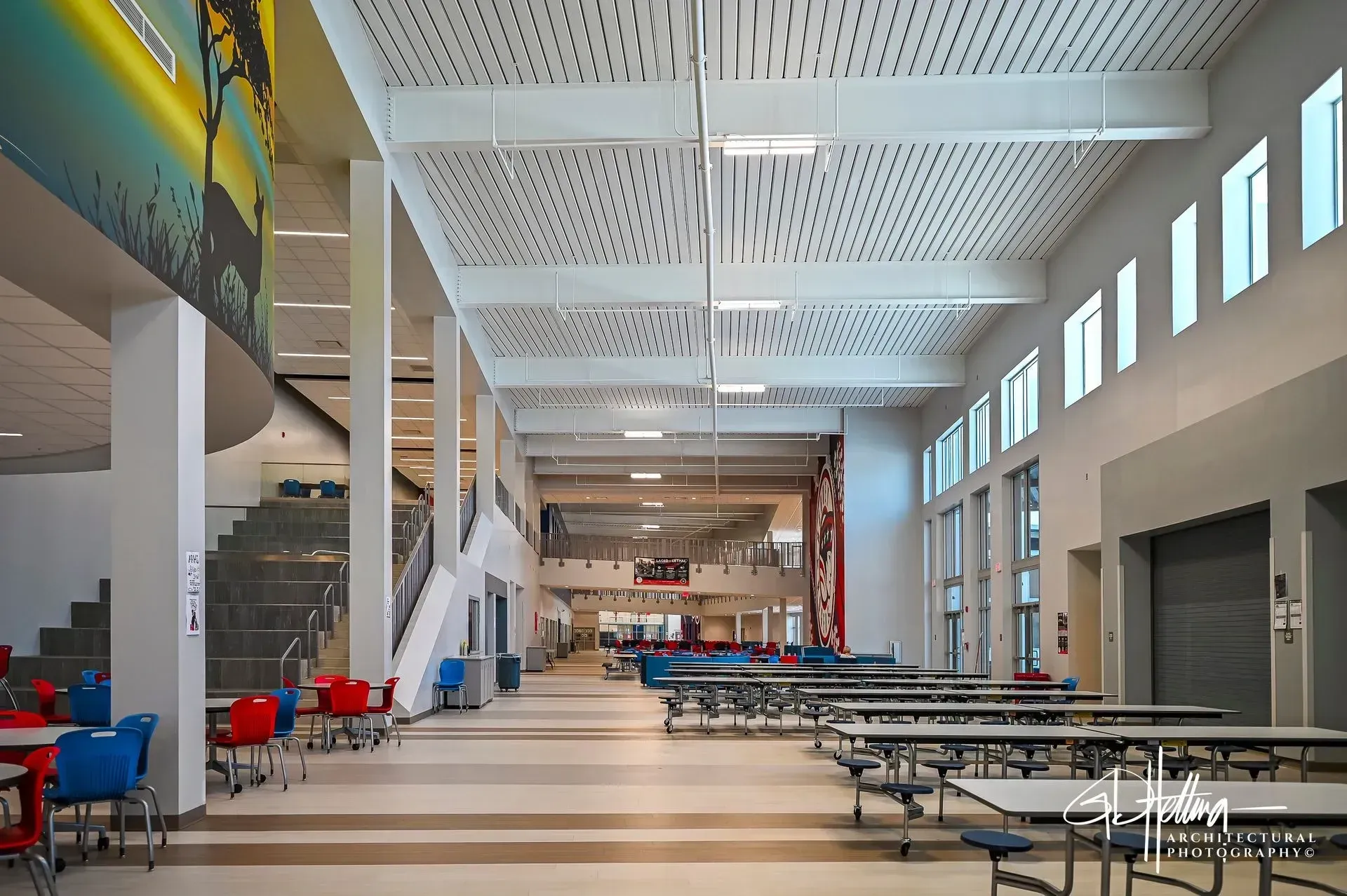 Aubrey Rogers High School dining commons interior architectural space Naples FL