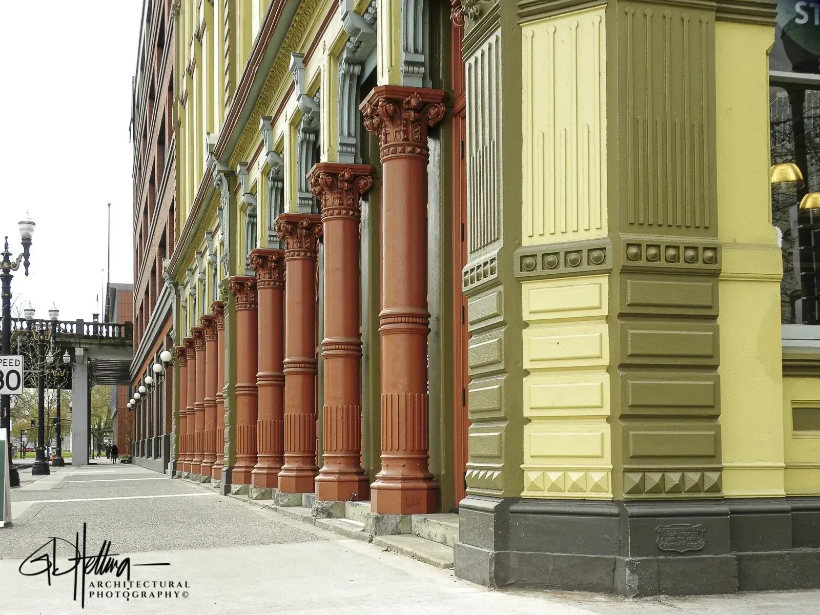 Exterior column view featuring symmetrical design and classic architectural styling at Portland, Oregon