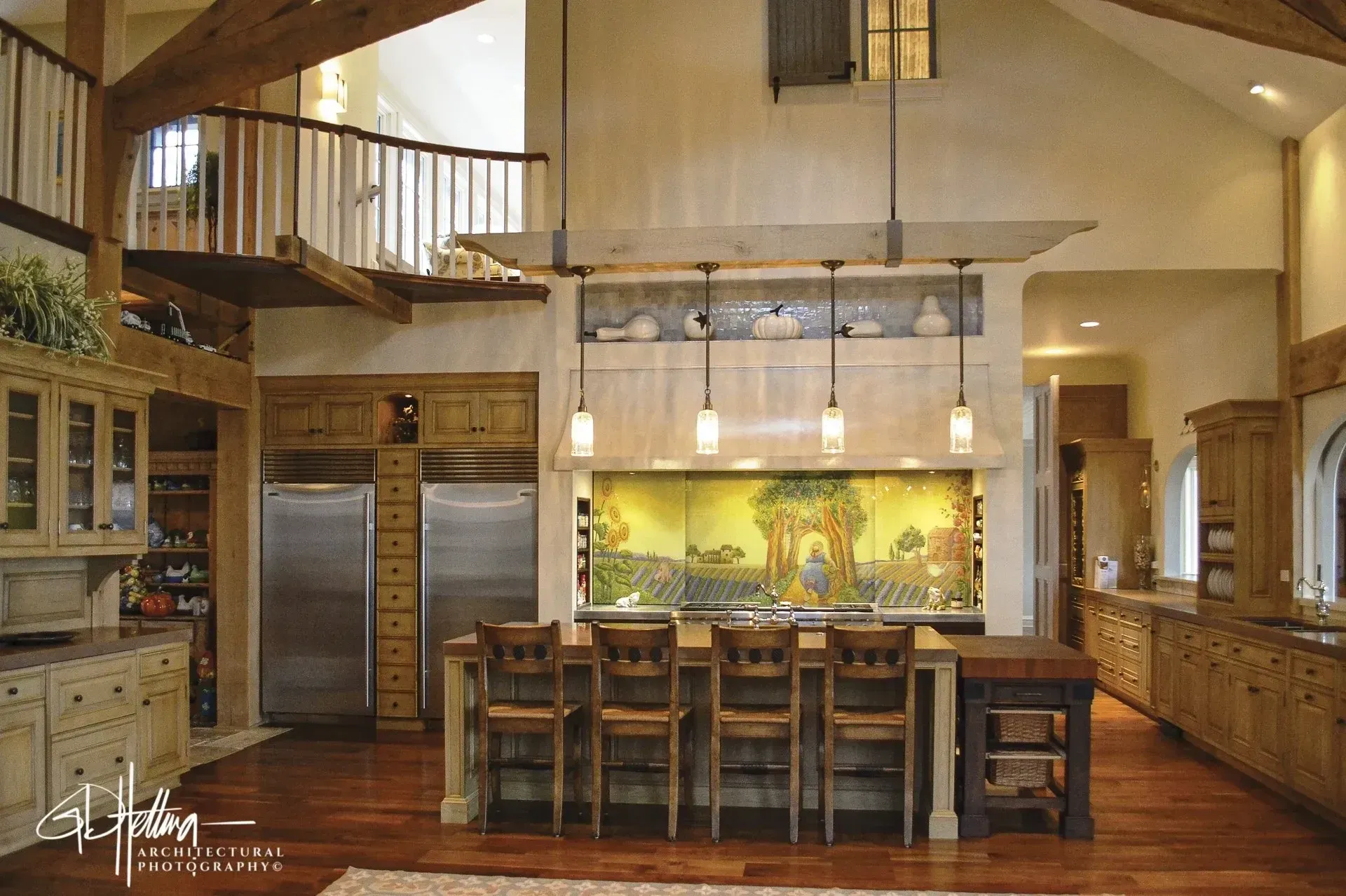 Two-story kitchen interior featuring modern residential design and open functional layout – Pier-90