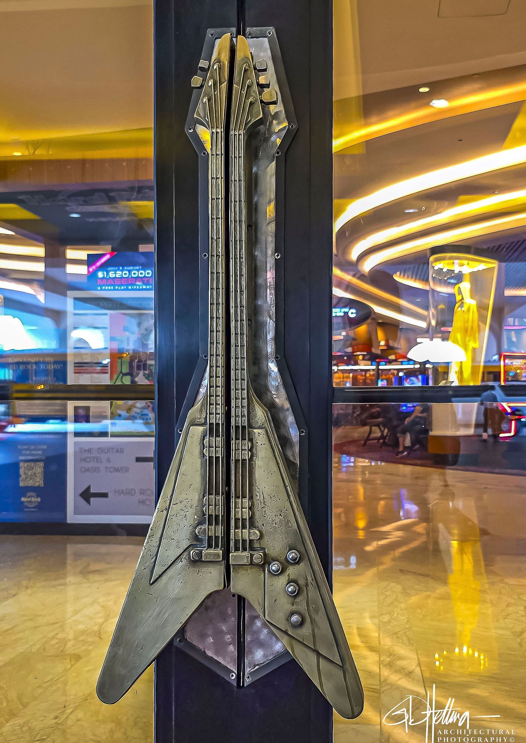 Commercial hardware detail view featuring premium materials and refined craftsmanship at The Guitar Hotel in Hollywood Florida