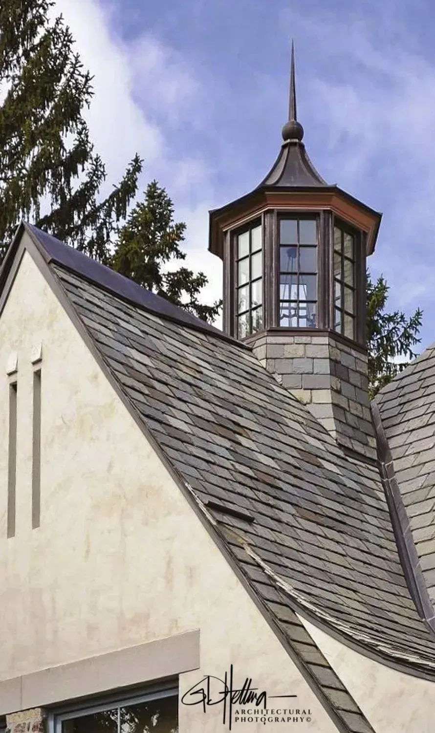 Cupola detail view featuring classic roof structure and refined architectural styling at Williams Bay, Wisconsin
