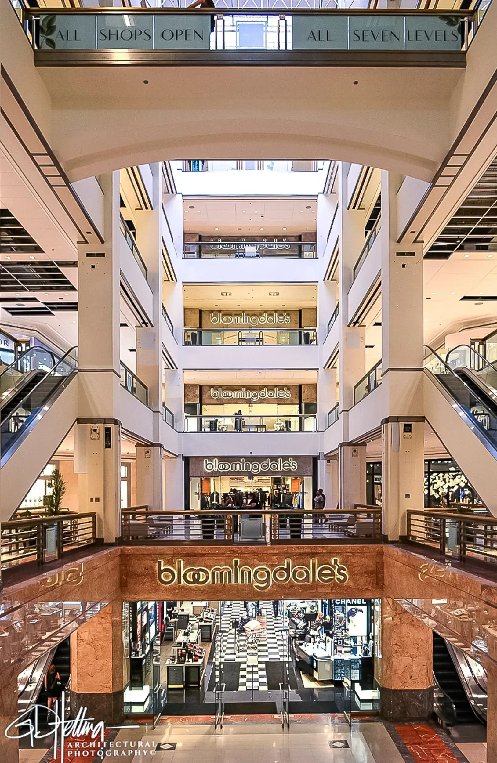 Bloomingdales department store multi-level retail building modern architecture exterior Chicago Illinois