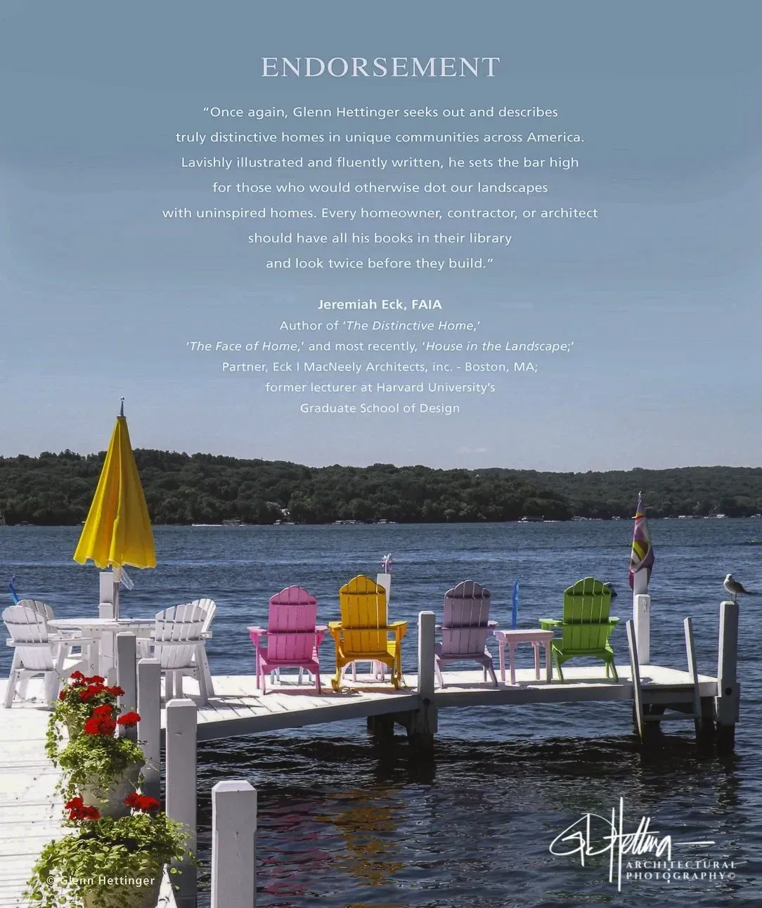 Book endorsement featuring professional architectural publication presentation and author recognition