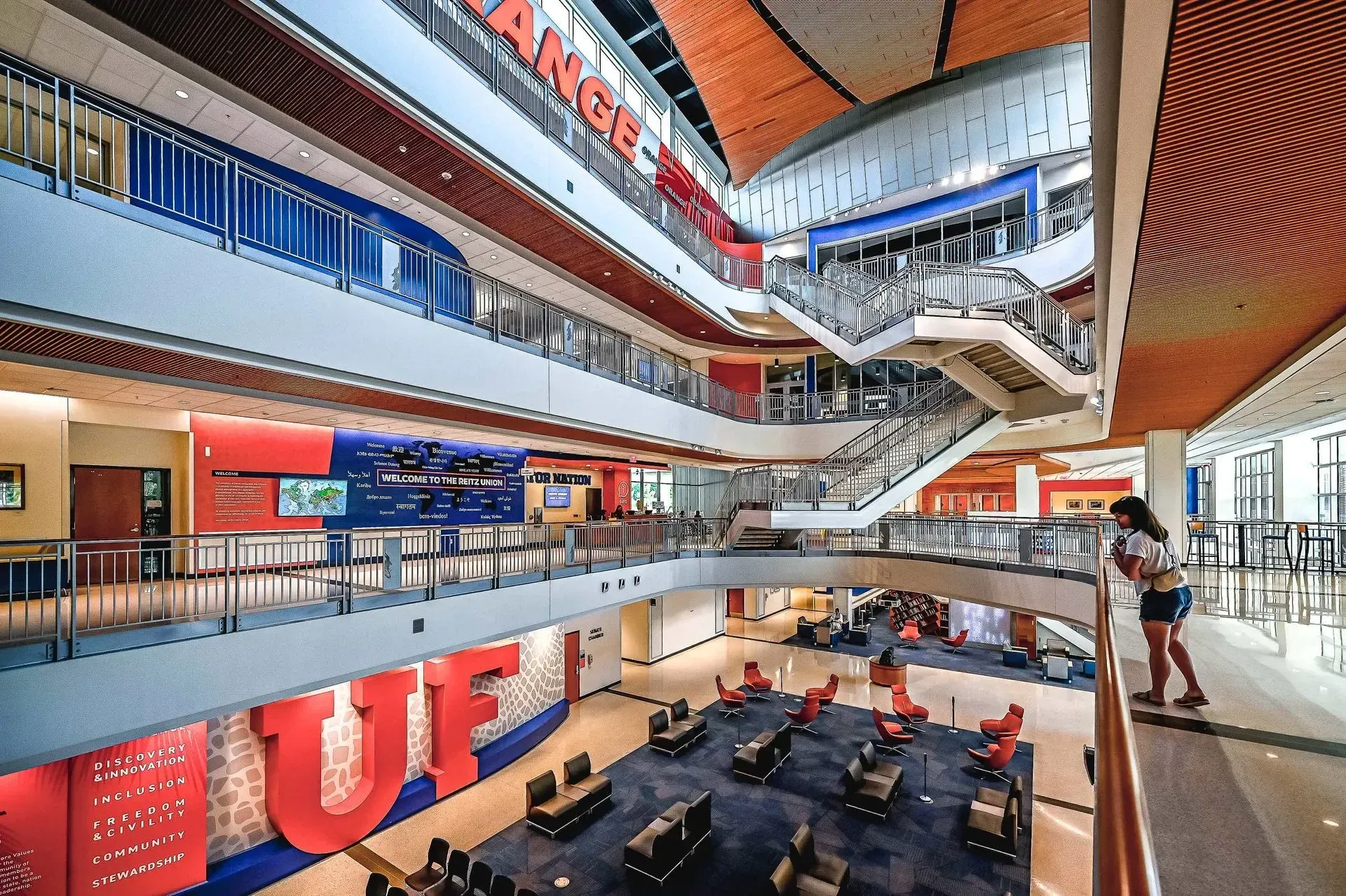 University of Florida student union interior modern campus architecture Gainesville FL