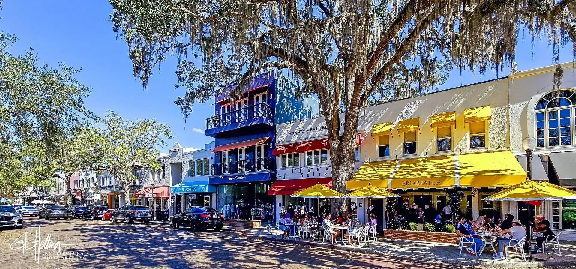 Park Avenue retail street commercial buildings modern architecture exterior Winter Park FL