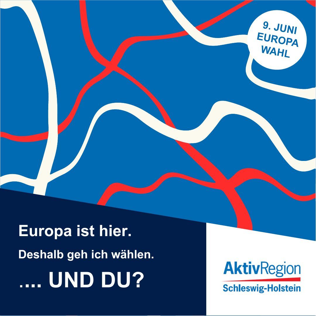 Graphik zur Aufforderung, bei der Europawahl wählen zu gehen Graphik zur Aufforderung, bei der Europawahl wählen zu gehen