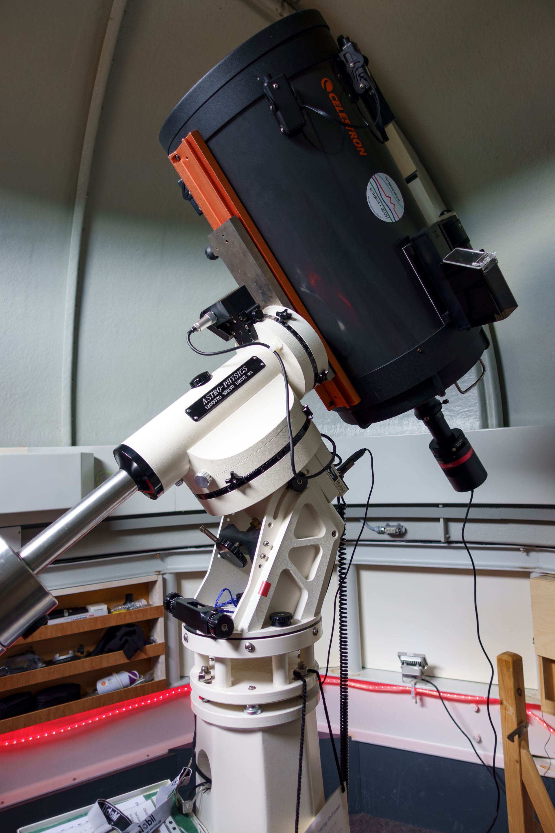 Nahaufnahme einer Astronomiekamera