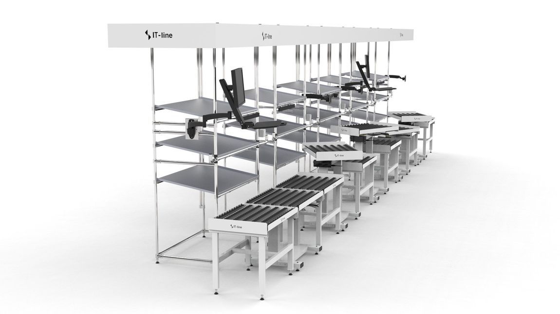 Ergonomische Montagelinie Ergonomische Montagelinie