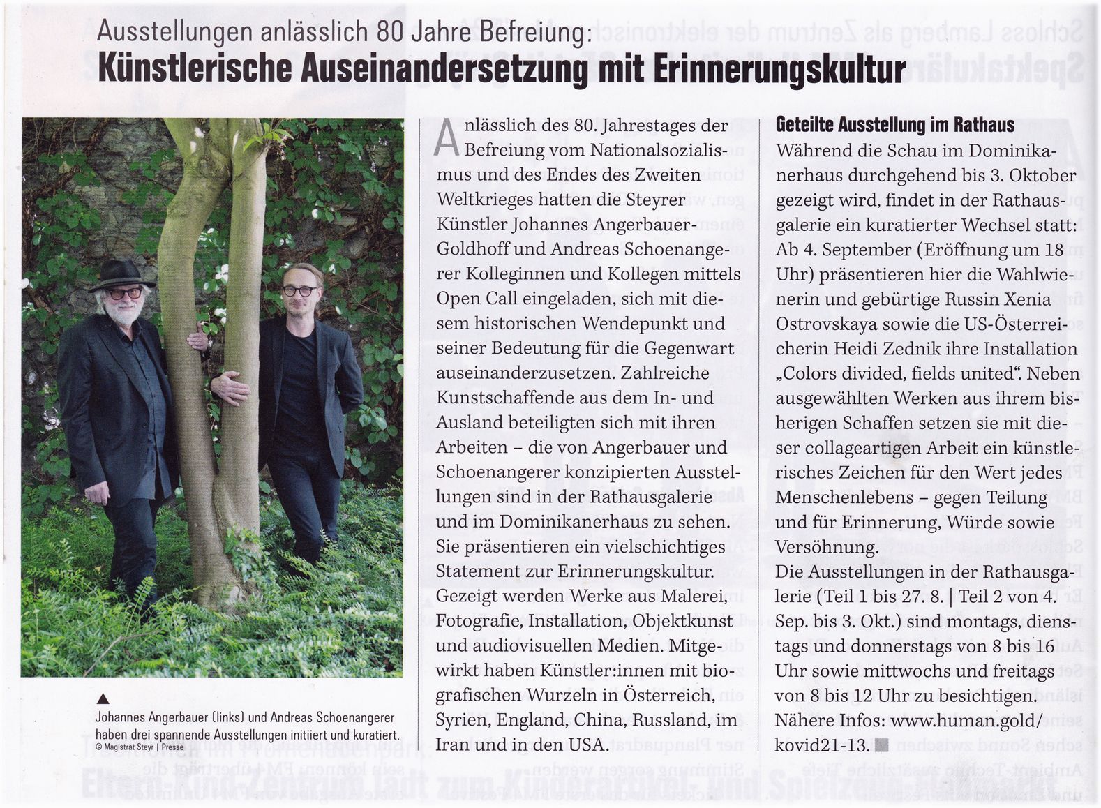 80 Jahre Befreiung, Amtsblatt Steyr, Doppelnummer 80 Jahre Befreiung, Amtsblatt Steyr, Doppelnummer