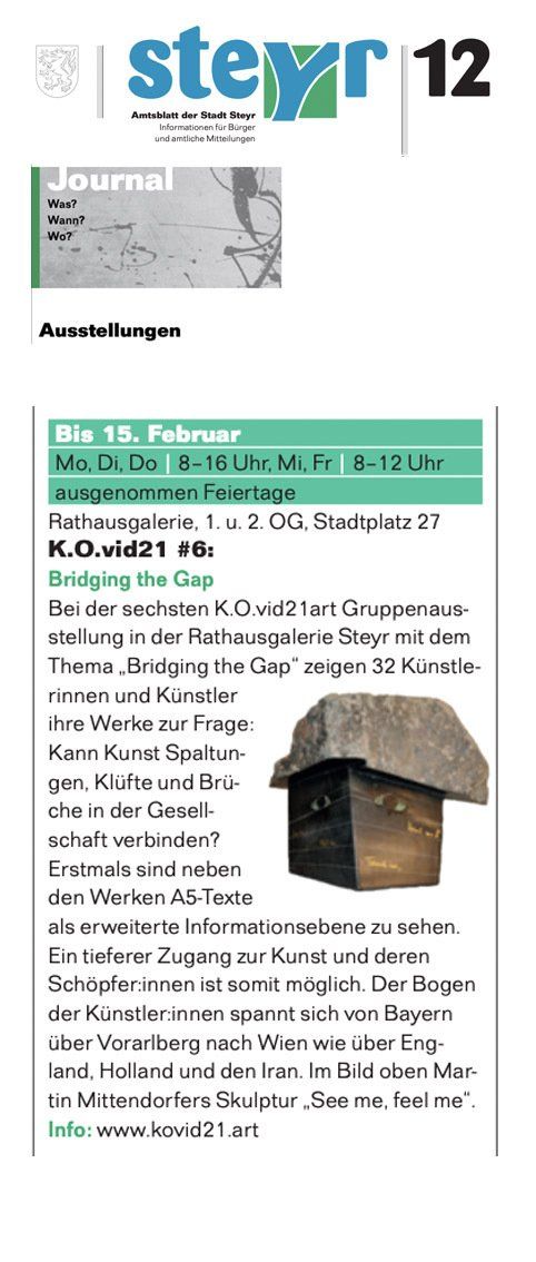 Bridging the Gap - Amtsblatt Steyr Amtsblatt Stadt Steyr - Dezember 2022