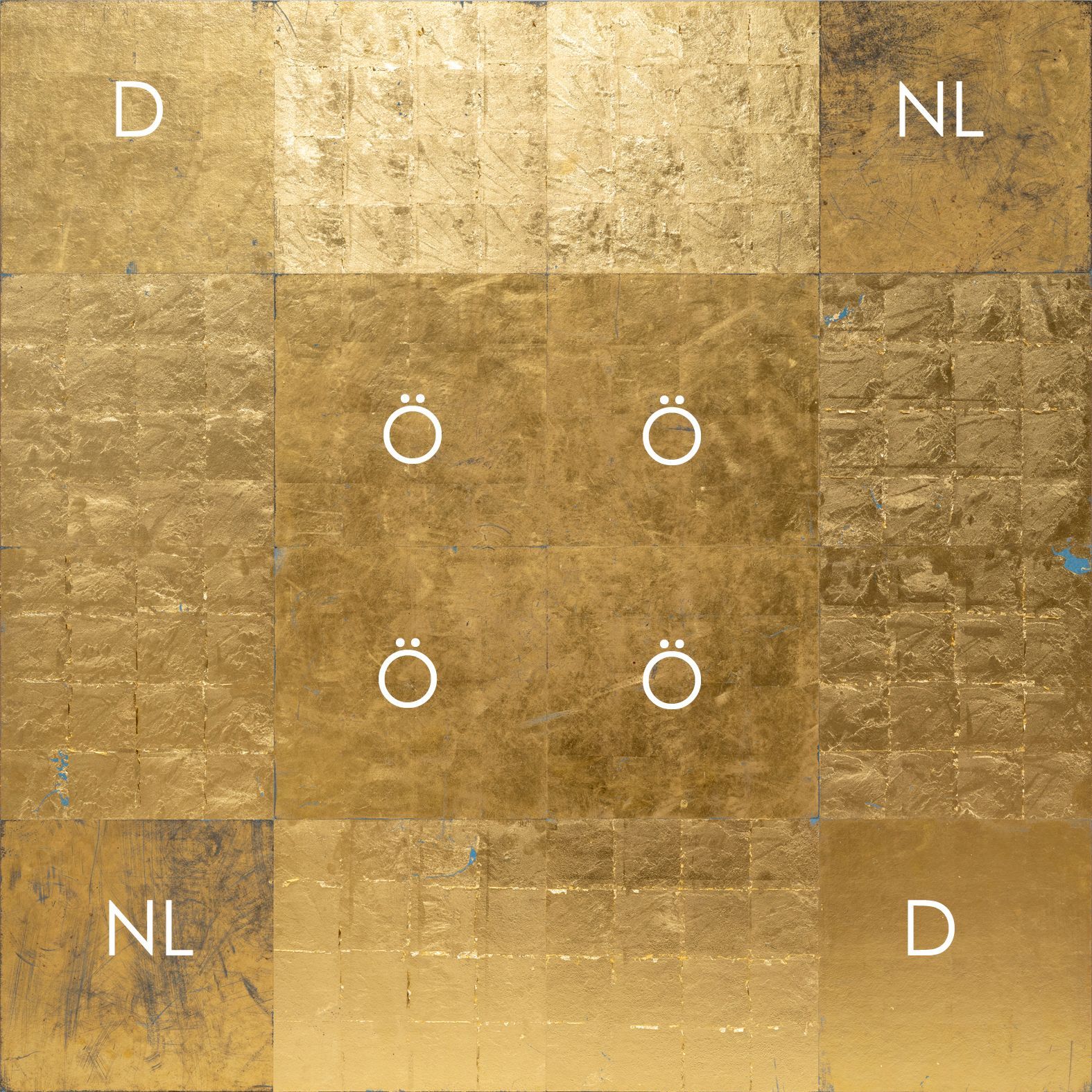 EU27 Bodengold 120x120cm für Int. Kunstmesse EU27 Bodengold 120x120cm für Int. Kunstmesse