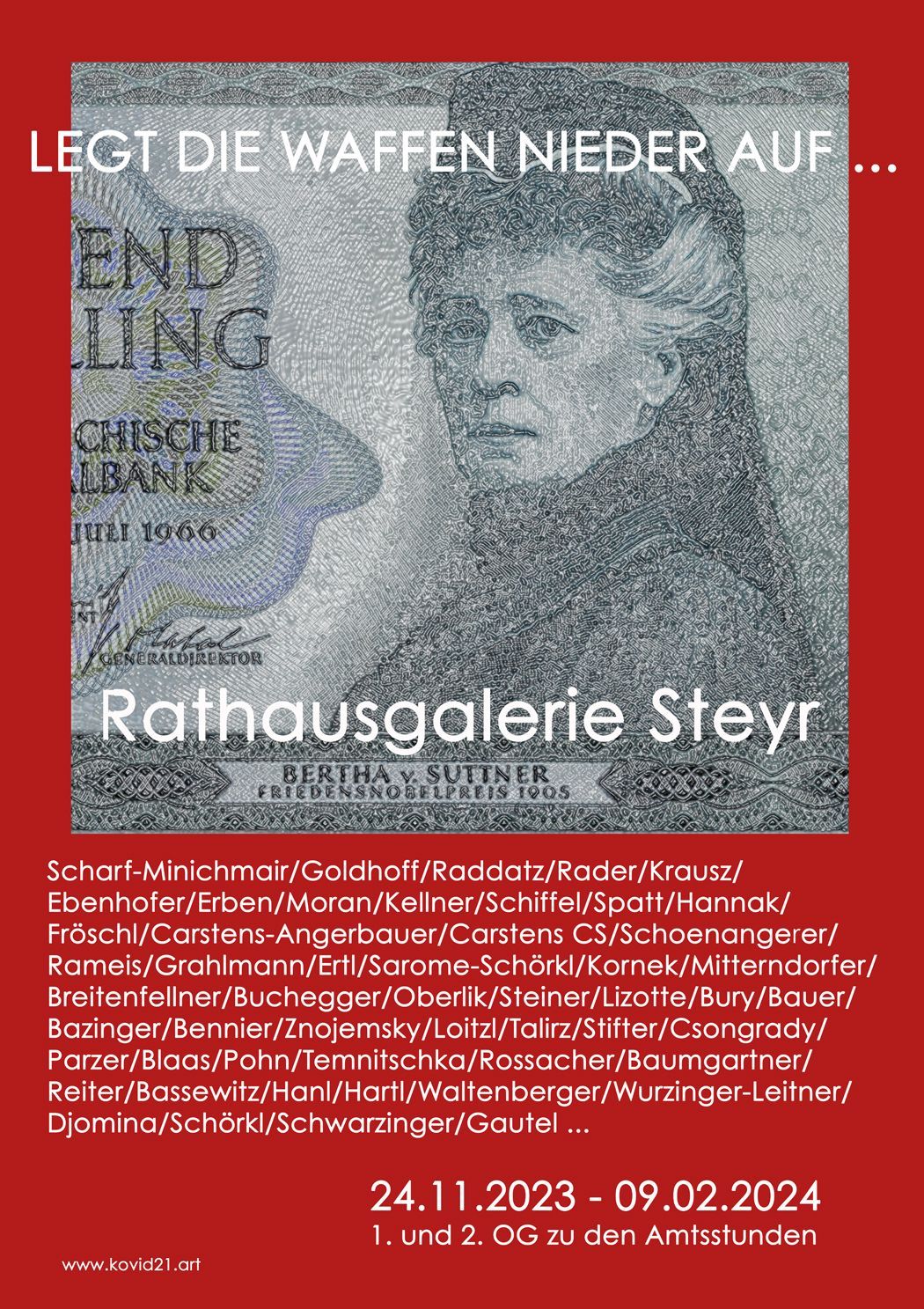 Legt die Waffen nieder auf... - Rathausgalerie Steyr Antikrieg - Legt die Waffen nieder auf... - Rathausgalerie Steyr