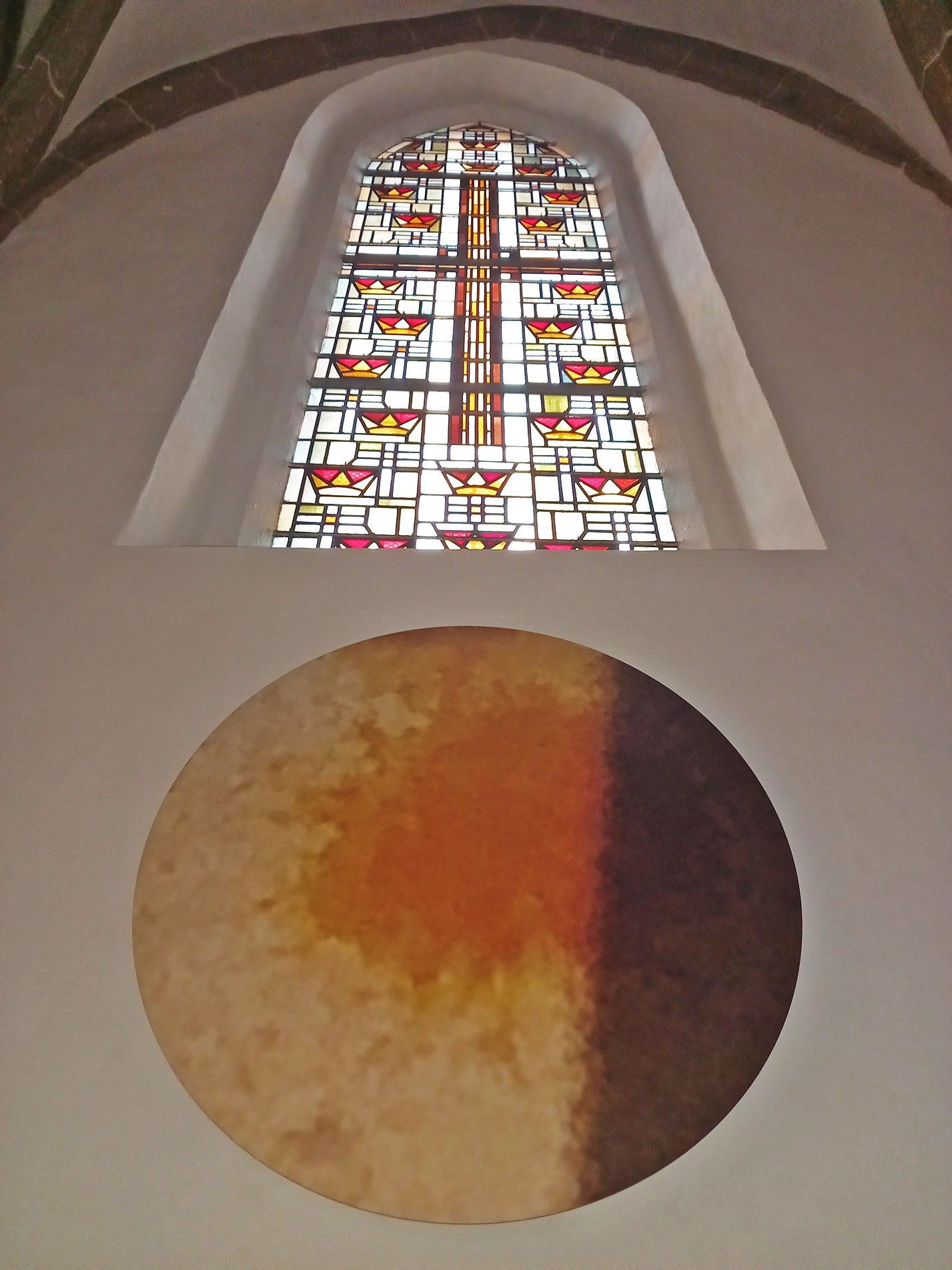 Sierniniger Tauftropfen als Wandobjekt in der Pfarrkirche Sierninger Tauftropfen als Wandobjekt - Alu Dibond Fine Art Print