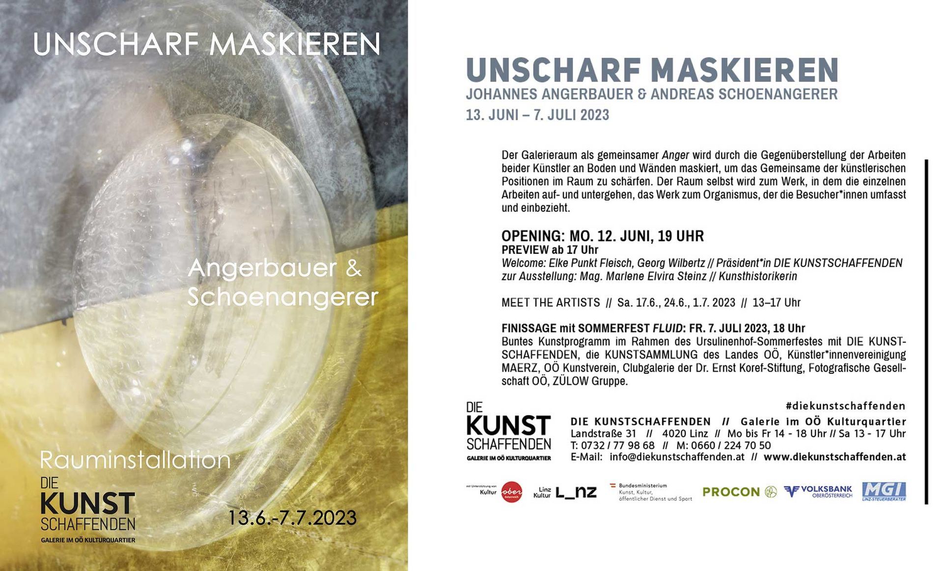 Unscharf maskieren - Angerbauer Schoenangerer - Einladung Flyer Unscharf maskieren - Angerbauer Schoenangerer - Einladung Flyer