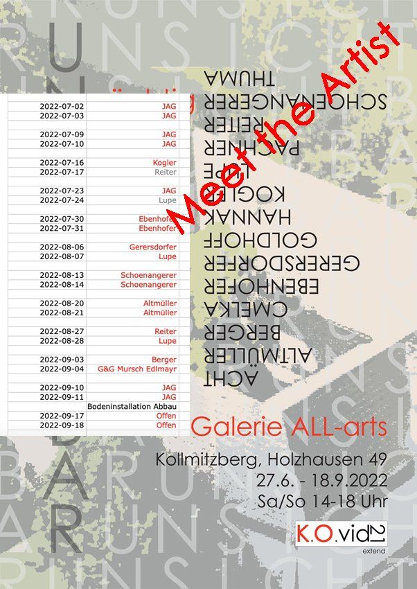 Meet the Artist - Galerie ALLarts Kollmitzberg Galerie ALLarts Kollmitzberg - Meet the Artist