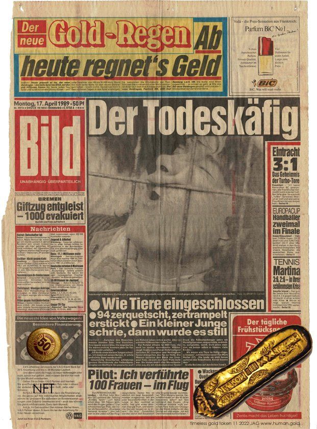 Todeskäfig Goldregen Bild Zeitung 1989 BILD 1989 04 17 Todeskäfig Goldregen