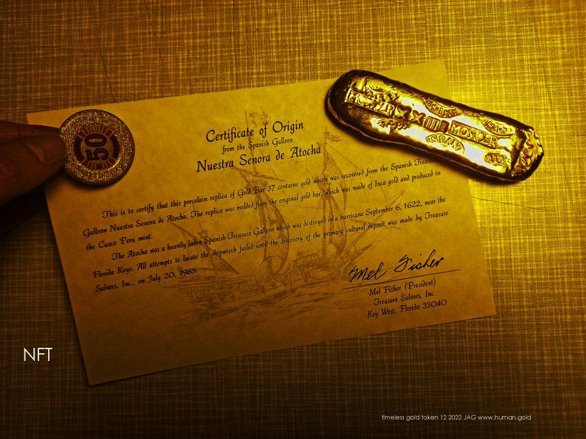 Certificate of Origin - Atocha Goldbar - Mel Fisher Mel Fisher Atocha Certificate of Origin - Digital Art