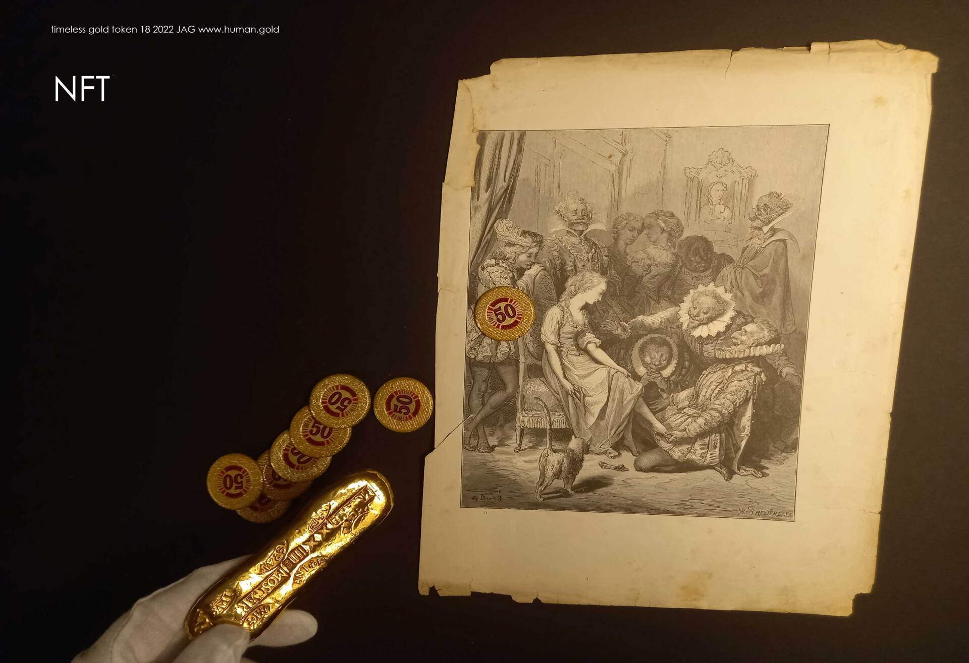 Aschenputtel Digital Art NFT timeless gold token Aschenputtel timeless gold token NFT