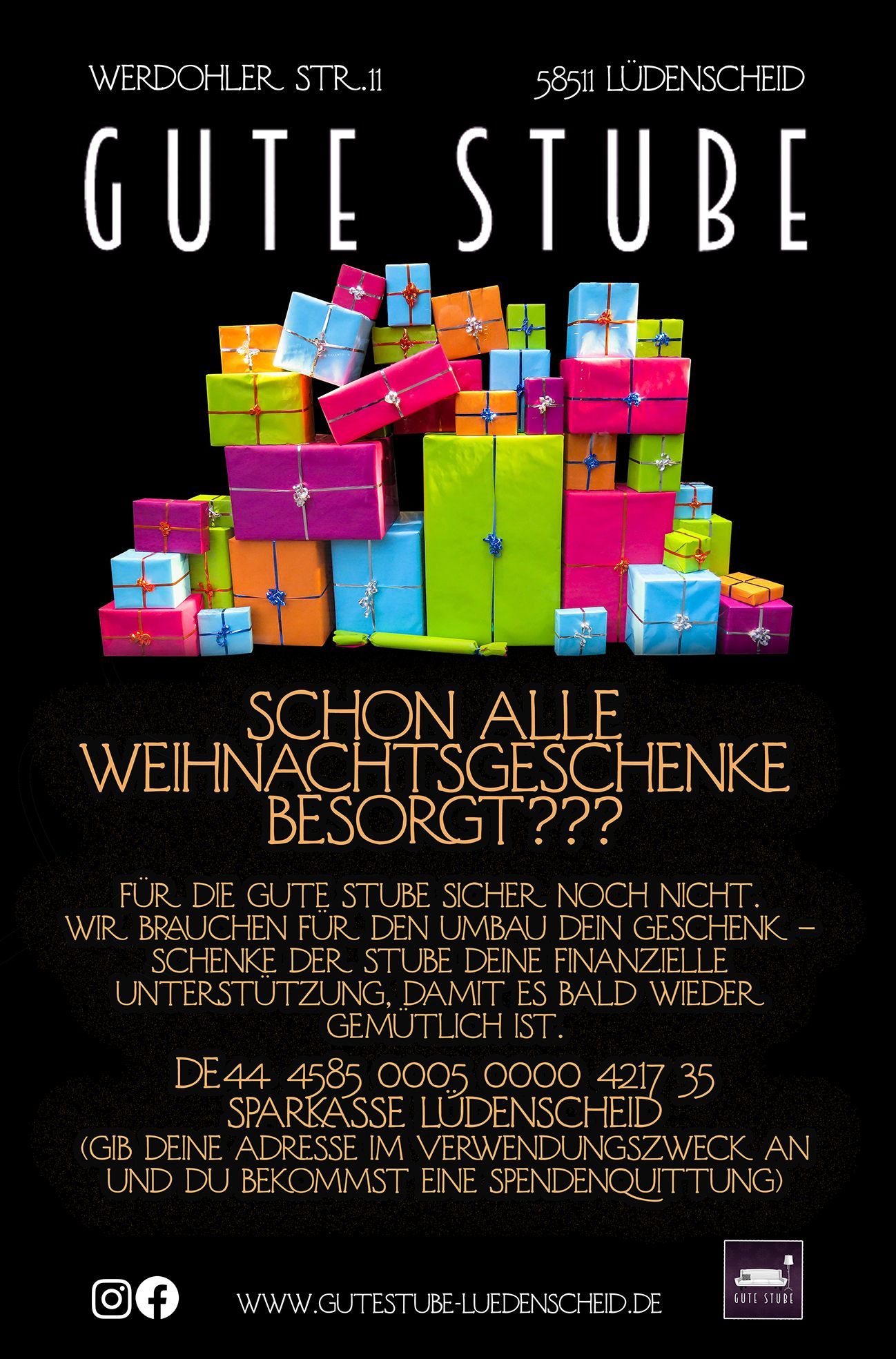 Spenden für die Stube