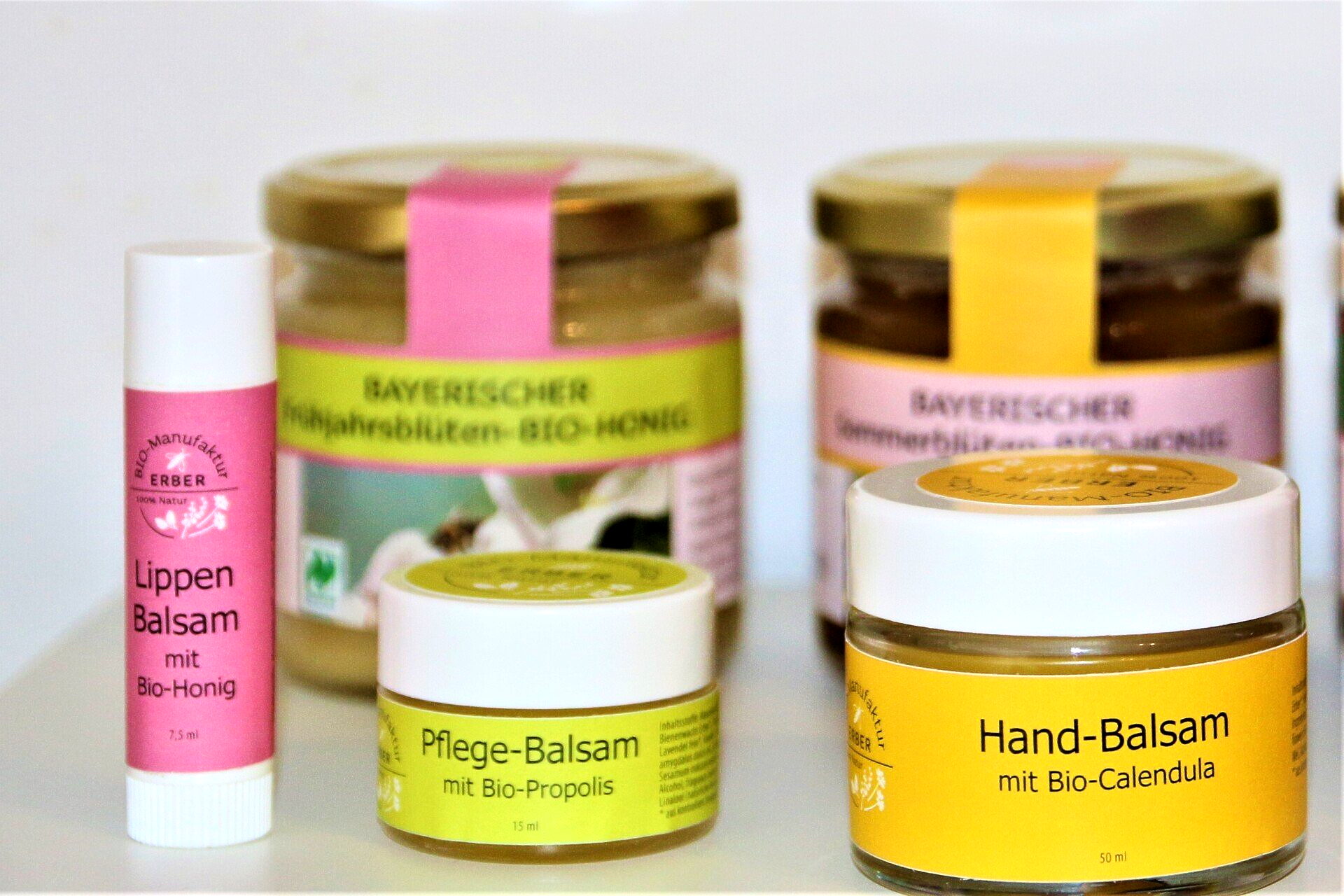 Balsame mit Bio-Bienenwachs, Bio-Honig, Bio-Propolis