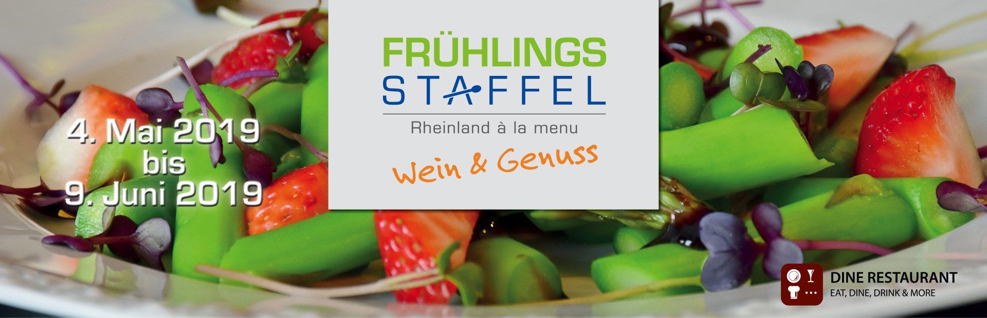 Lernen Sie die Küchenvielfalt zahlreicher Spezialitäten-Restaurants im Rheinland kennen! Unter dem Motto „Wein & Genuss“ kochen wieder über 30 Gastronomen