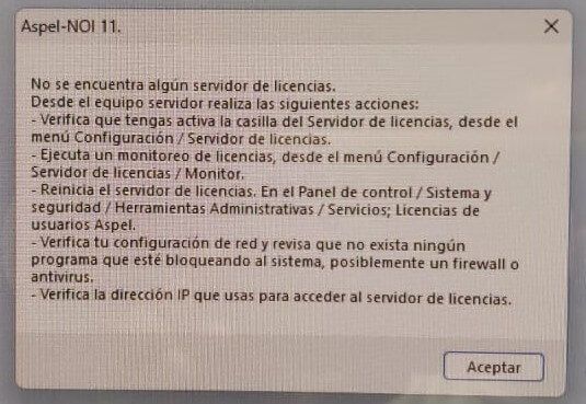 No se encuentra algún servidor de licencias. - Grupo Innovaci No se encuentra algún servidor de licencias. - Grupo Innovaci