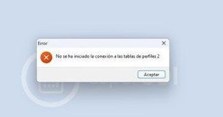 No se ha iniciado la conexión a las tablas de perfiles 2 - Grupo Innovaci No se ha iniciado la conexión a las tablas de perfiles 2 - Grupo Innovaci