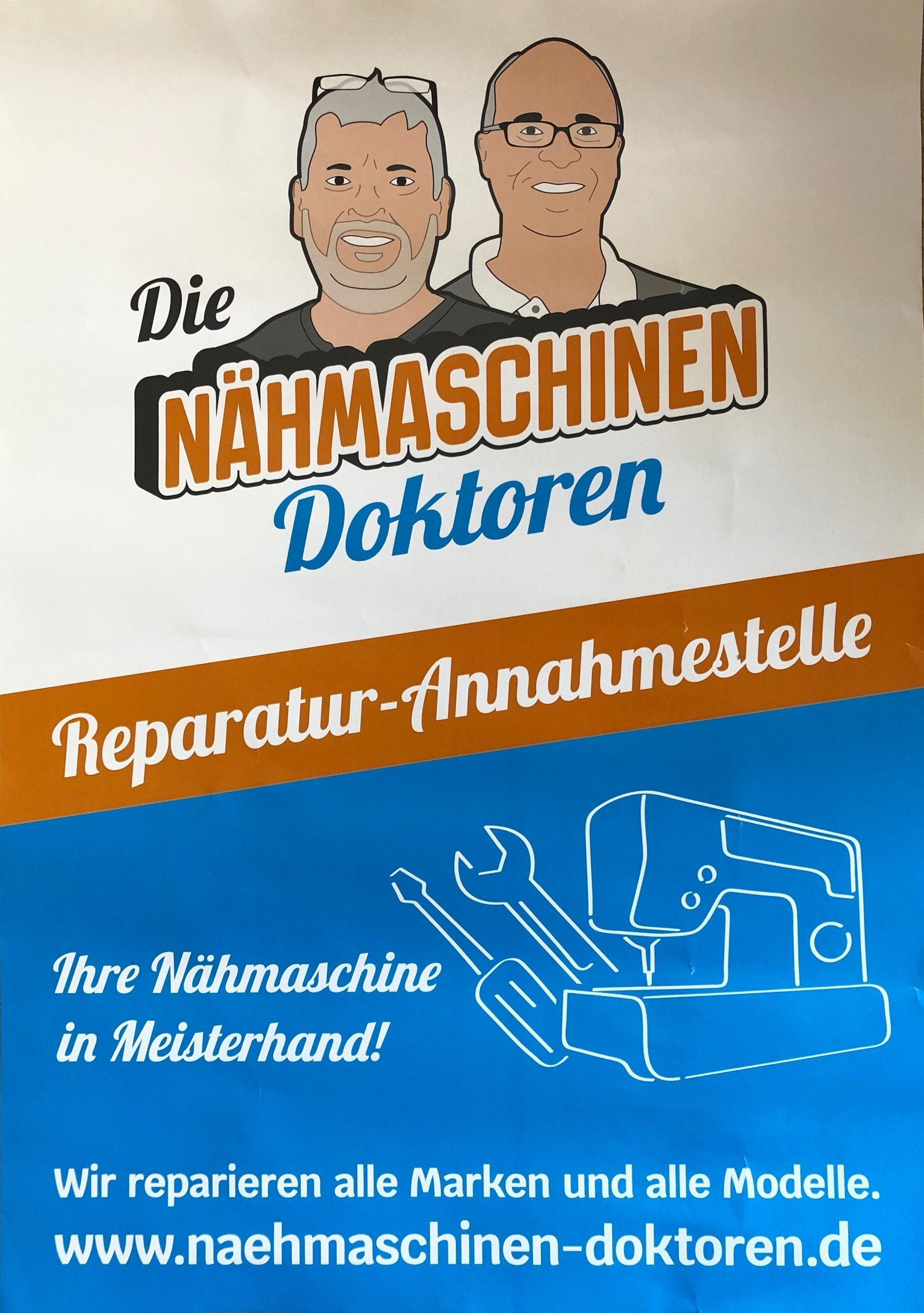 Reparaturservice für Nähmaschinen Nähmaschinendoktoren Heinsberg Annahmestelle in Düren in der Werkstatt Nadel und Faden