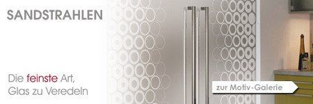 Sandstrahlen von Glas