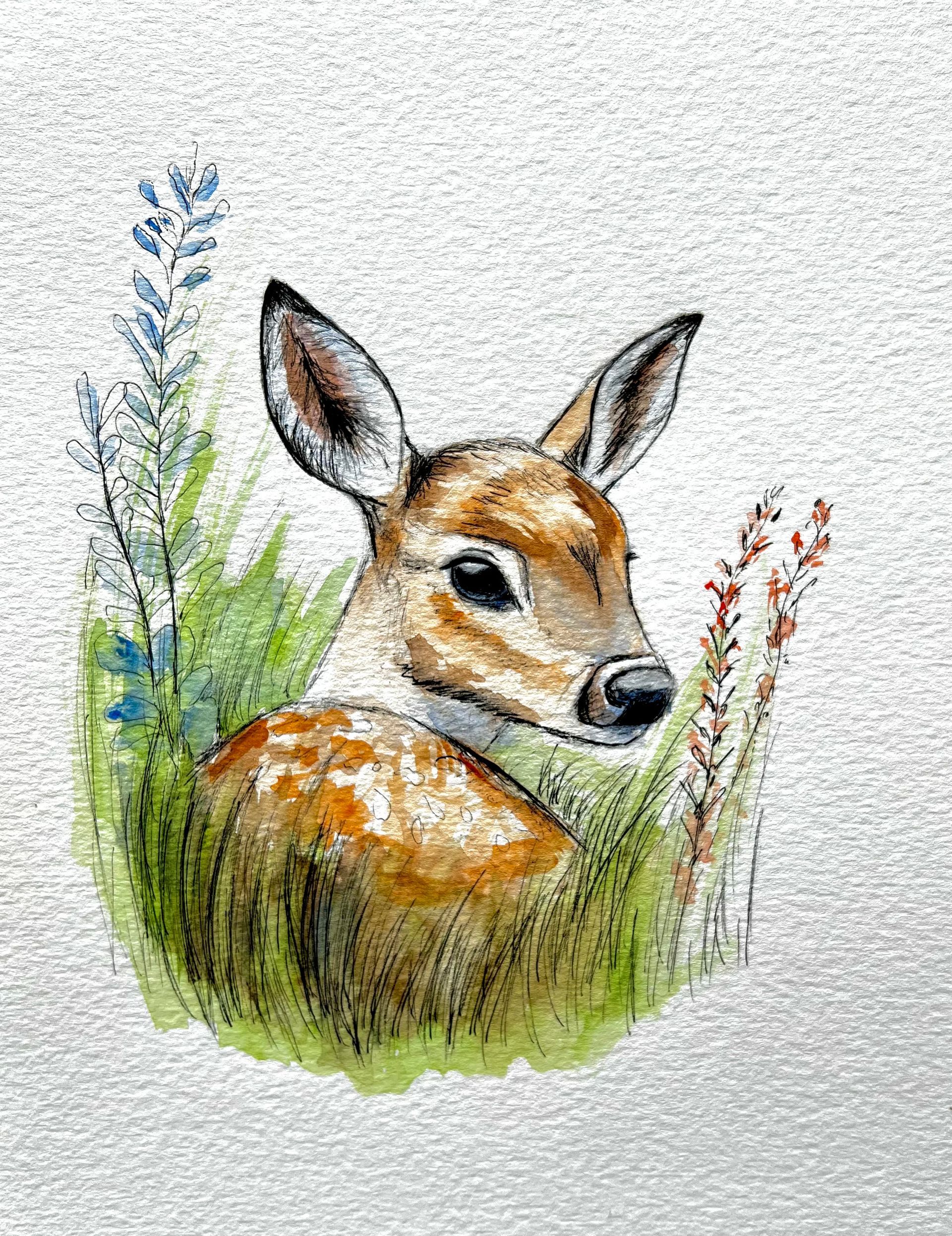 Lettre poétique du Cercle du Vivant accompagnée d'une illustration animalière et d'une carte oracle