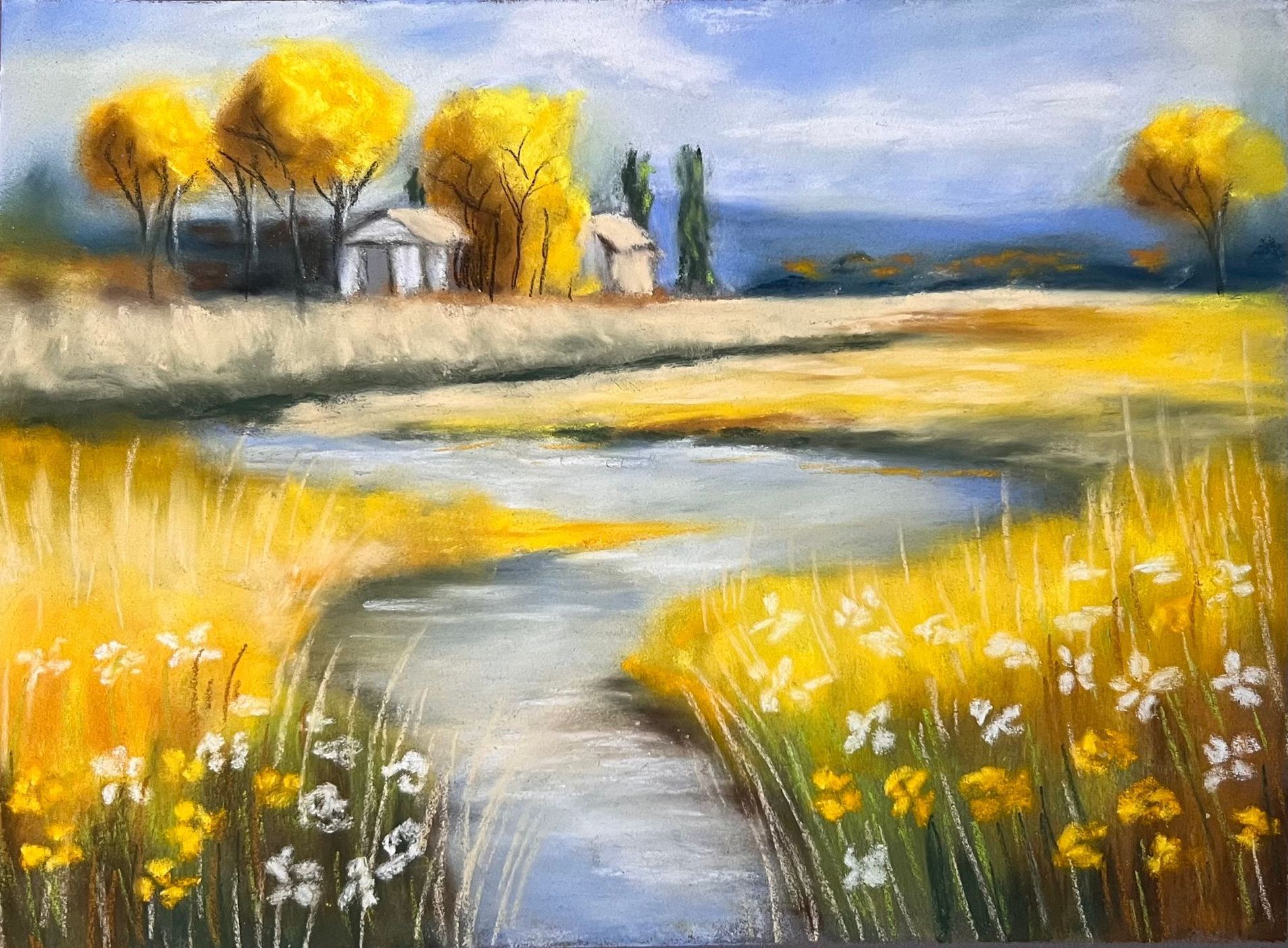 réaliser un paysage au pastel sec exercice au pastel sec réaliser un paysage lumineux