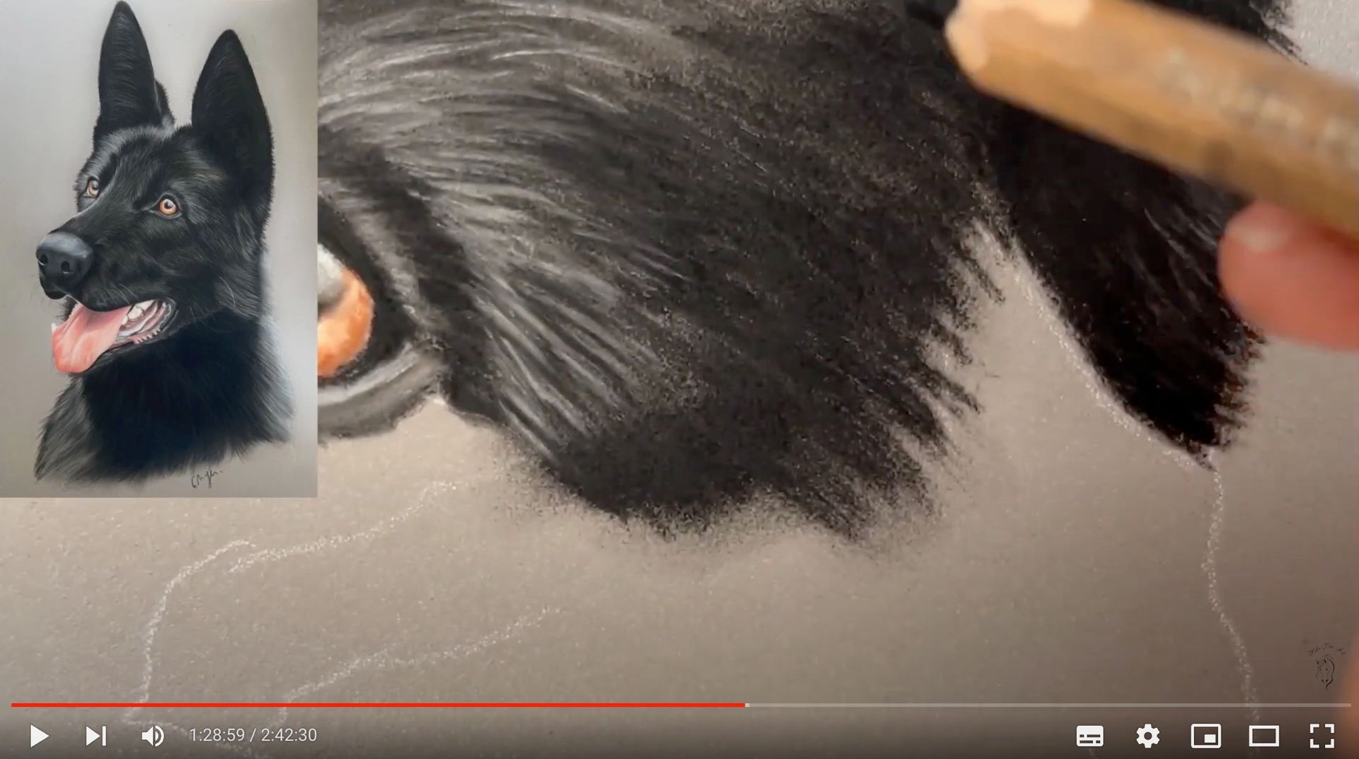 Apprendre à dessiner un chien noir au pastel sec Apprendre à dessiner un chien noir au pastel sec