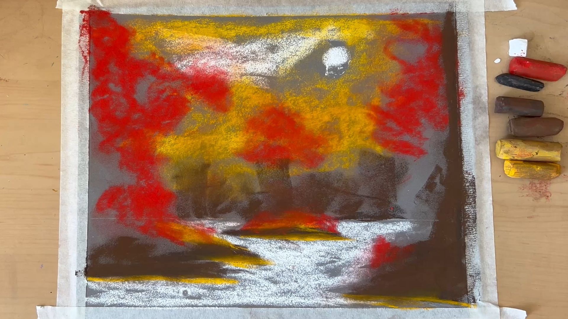 Réaliser un paysage au pastel sec Réaliser un paysage au pastel sec