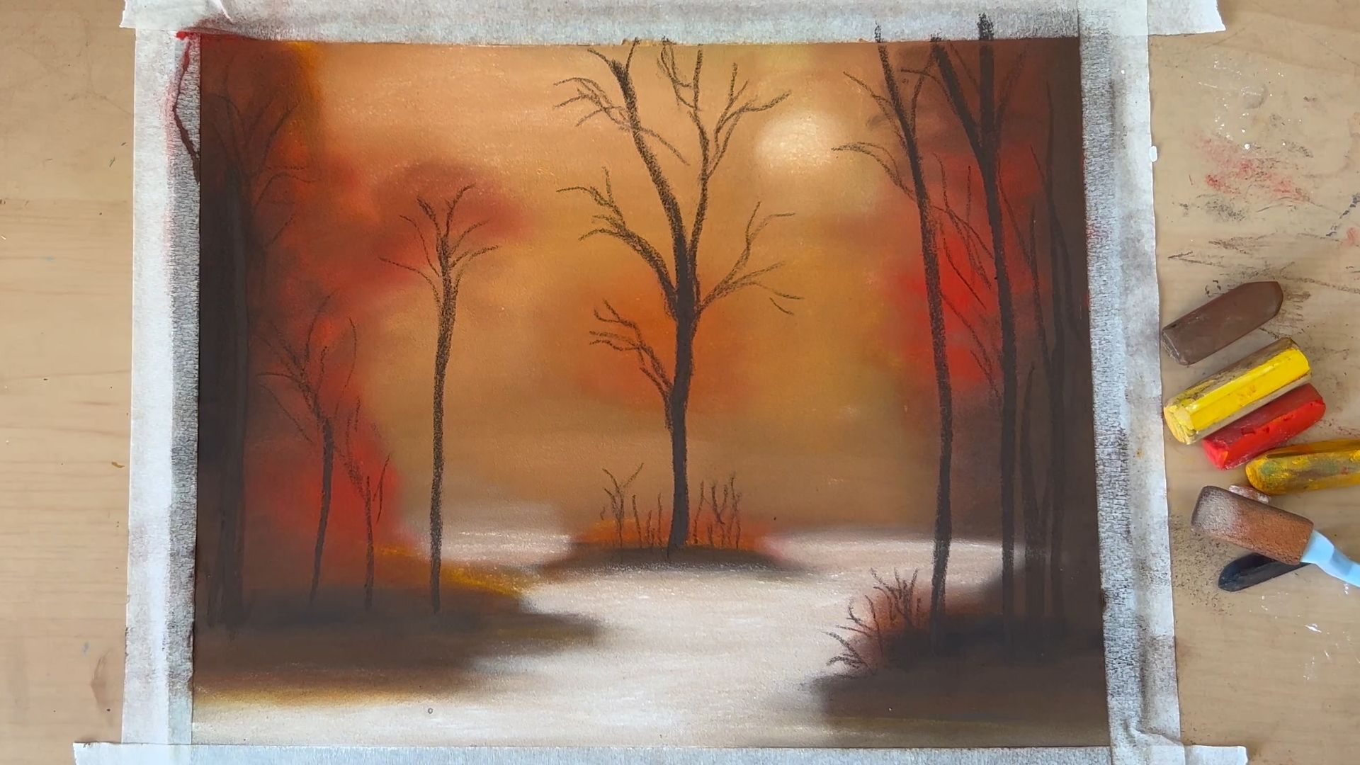 Réaliser un paysage au pastel sec Réaliser un paysage au pastel sec