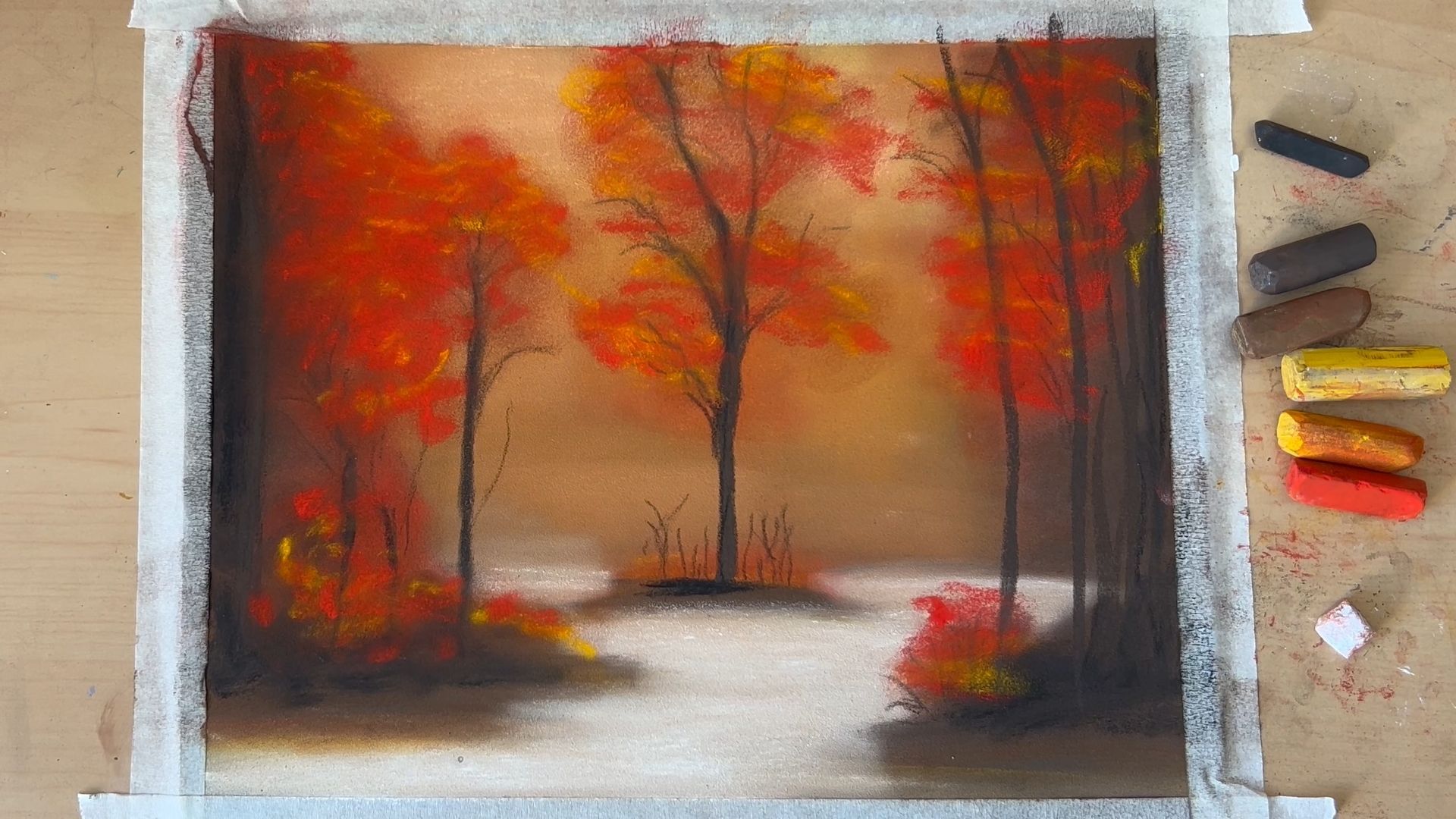Réaliser un paysage au pastel sec Réaliser un paysage au pastel sec