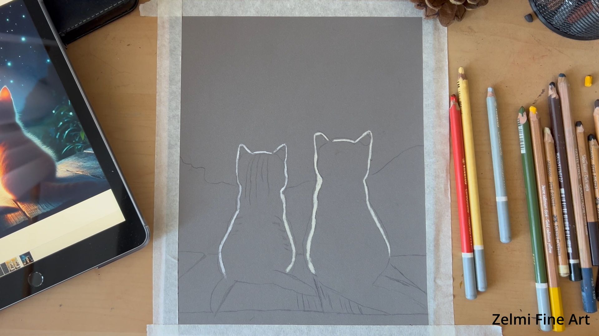 Réaliser un paysage au pastel sec Réaliser un paysage au pastel sec