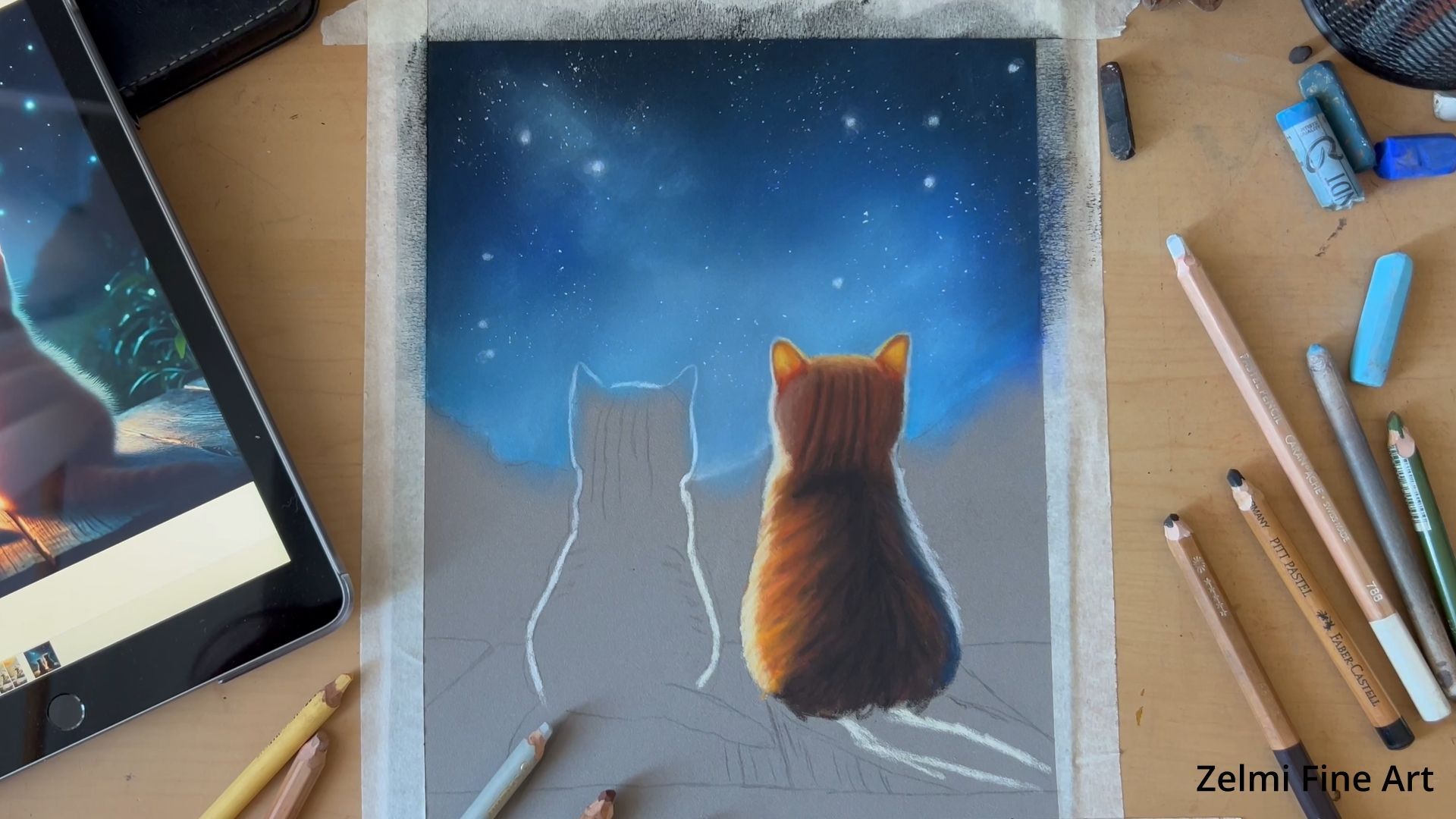 Réaliser un paysage au pastel sec Réaliser un paysage au pastel sec