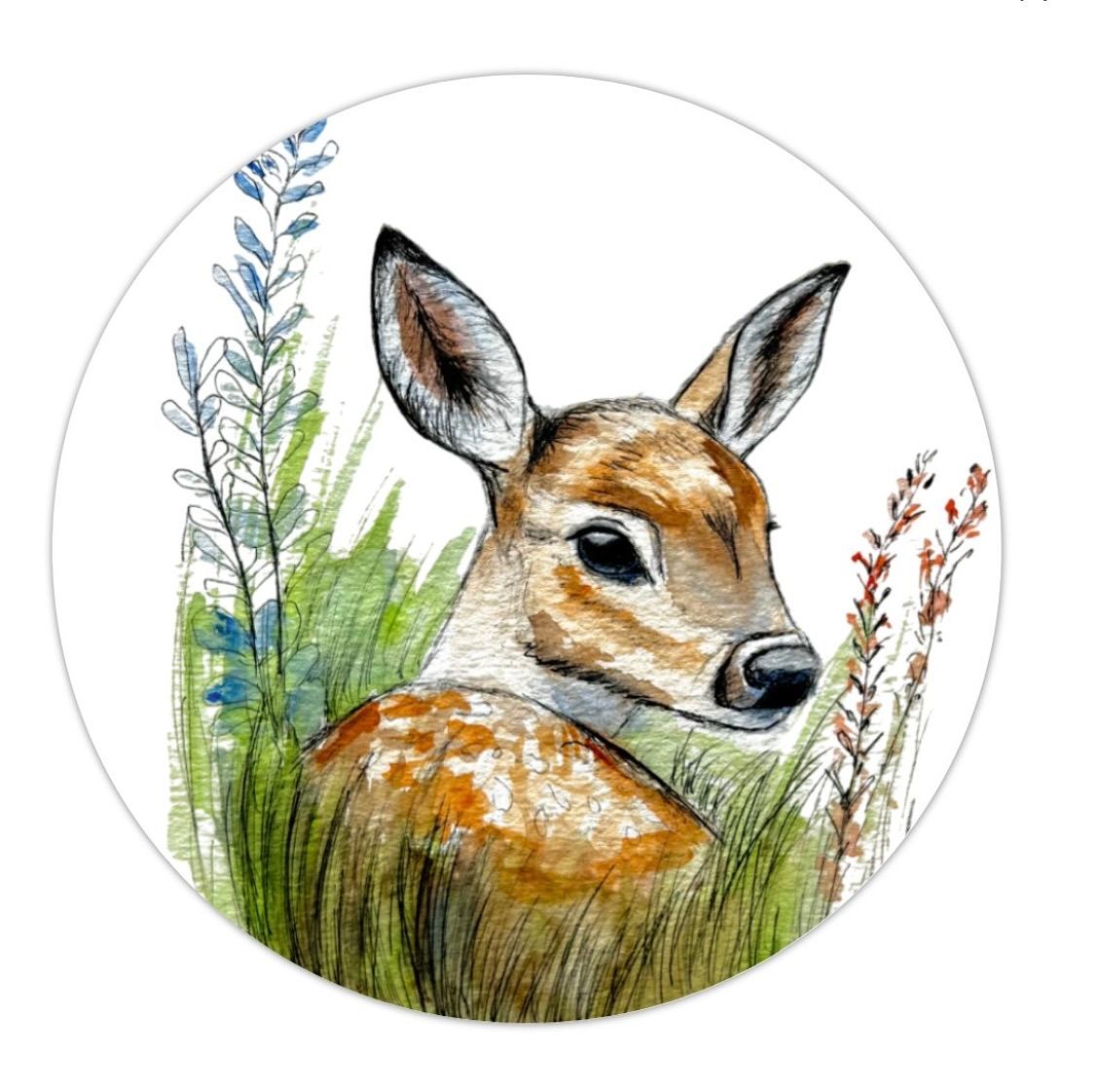 Lettre poétique du Cercle du Vivant accompagnée d'une illustration animalière et d'une carte oracle
