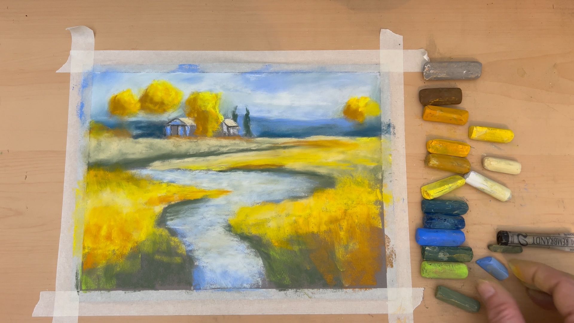 Réaliser un paysage au pastel sec  Réaliser un paysage au pastel sec