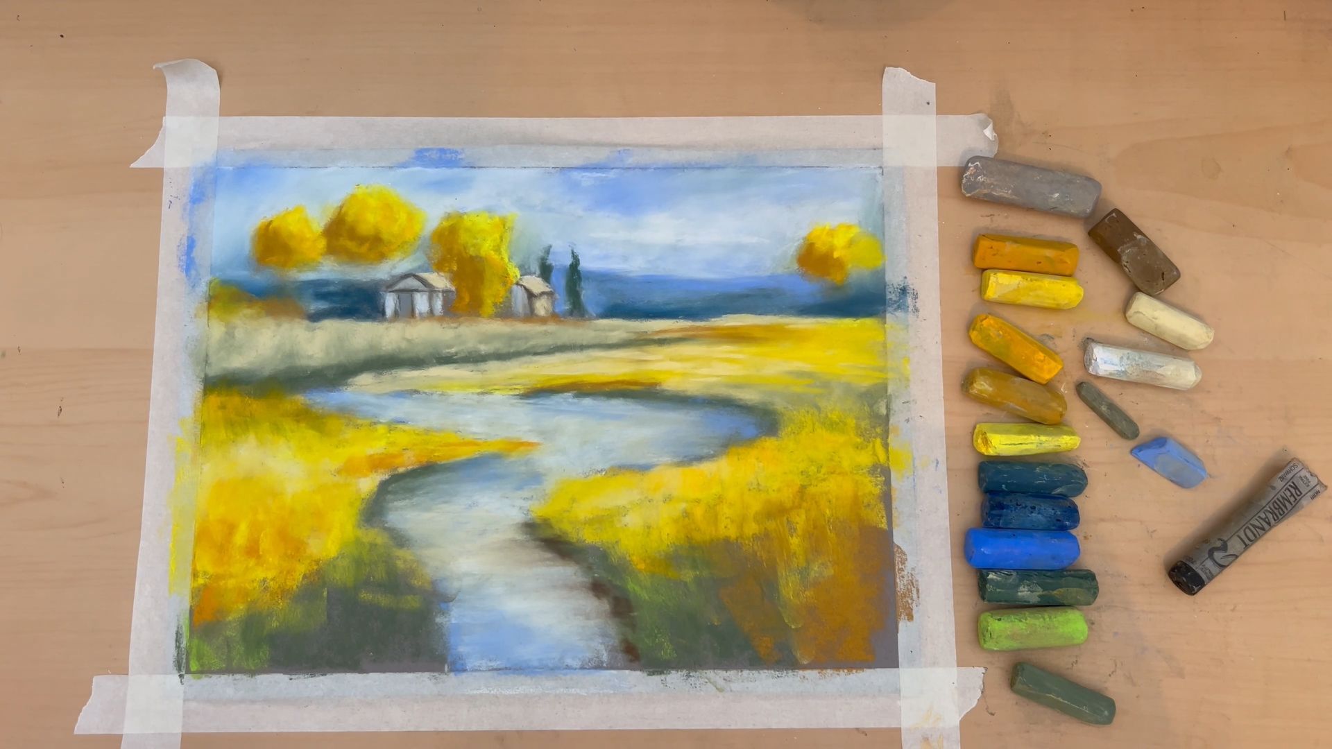 Réaliser un paysage au pastel sec Réaliser un paysage au pastel sec
