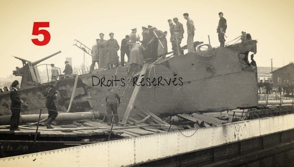 forme écluse Joubert le dock Normandie destroyer Campbeltown Operation Chariot - St-Nazaire raid - musée Le Grand Blockhaus Batz-sur-Mer