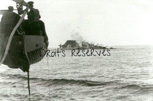 Le naufrage du paquebot Lancastria le 17 juin 1940 Coll. Clements / G. Noblanc nazaire musée le grand blockhaus poche de saint-nazaire atlantikwall