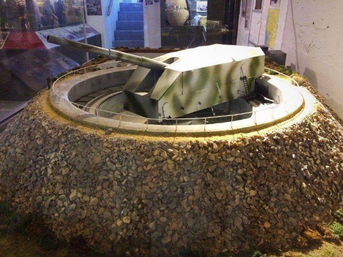 maquette canon 340 batterie musée le grand blockhaus atlantikwall nazaire