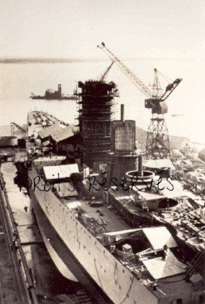 Le 19 juin 1940 cuirassé Jean-Bart Saint-Nazaire Casablanca. Coll. amicale des anciens du Jean-Bart nazaire musée le grand blockhaus poche de saint-nazaire atlantikwall batz-sur-mer