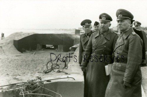 Le maréchal Rommel, inspecteur des fortifications Baule Poste de Direction de Tir de Batz, le 17 février et le 13 avril 1944 nazaire musée le grand blockhaus poche de saint-nazaire atlantikwall batz-sur-mer