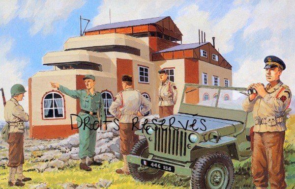 musée le grand blockhaus batz-sur-mer nazaire atlantikwall poche de st-nazaire fusiliers-marins du 4e R.F.M Peinture Jocelyn Gilles