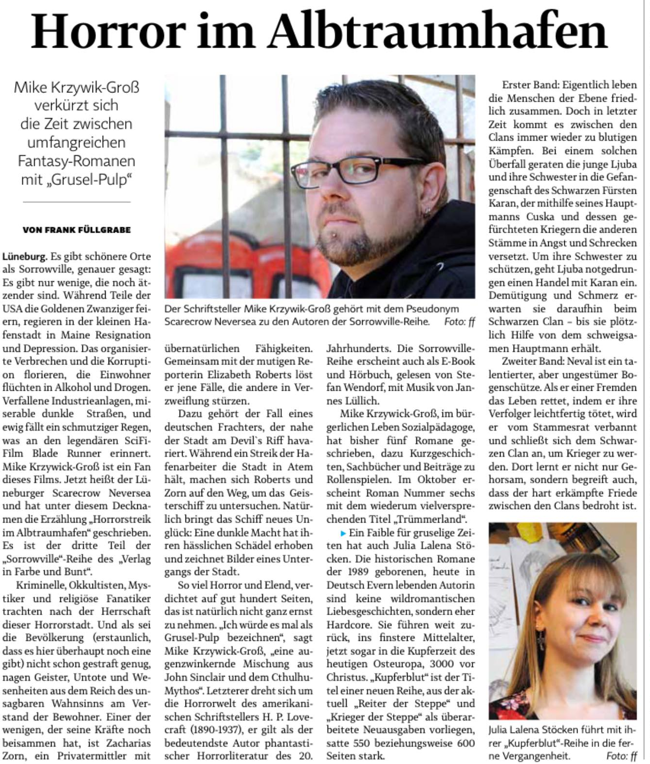 Sorrowville Scarecrow Neversea Malcolm Darker Mike Krzywik-Groß Henning Mützlitz Verlag in Farbe und Bunt